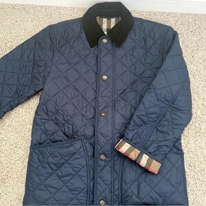 Authentic Men’s Burberry Navy Blue Quilted Jacket Coat